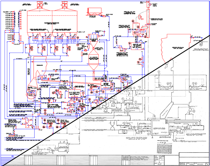 Illustration of P&ID Drawing Conversion