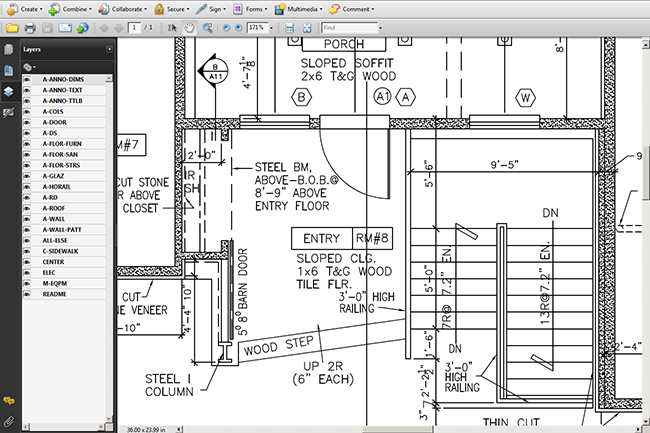 Illustration of Vector PDF with layers